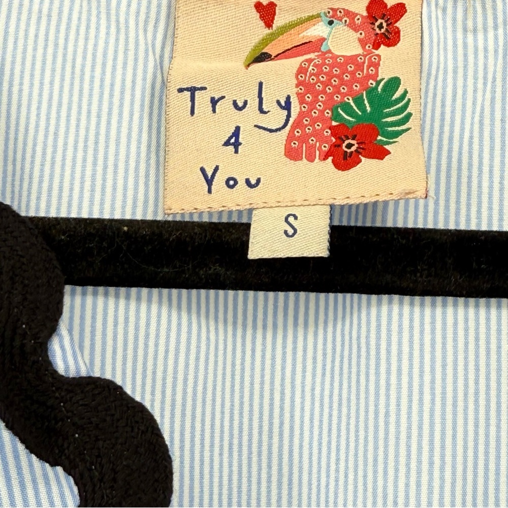TRULY 4 You Blue and Black Short Sleeve Tiered Maxi Dress - Picture 12 of 12